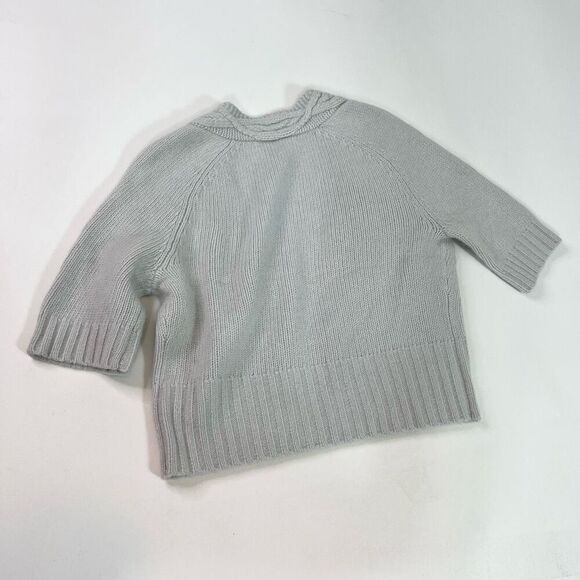 Lauren Ralph Lauren Cardigan Womens Medium Gray Short Sleeve Knit wool angora - Picture 6 of 10